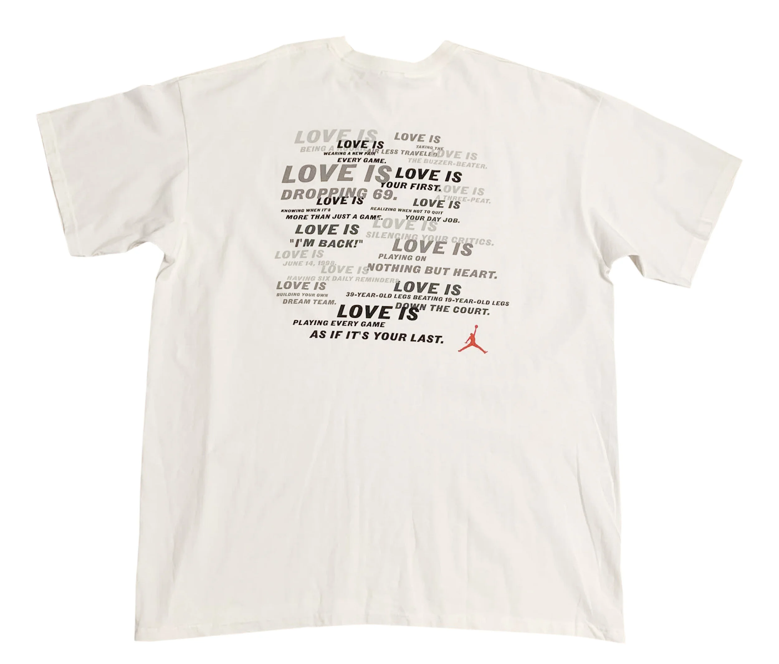 Air Jordan 18 Years Of Love White T Shirt (Size XXL) NWOT — RootsBK